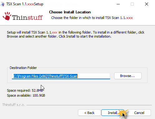 Specify installation path