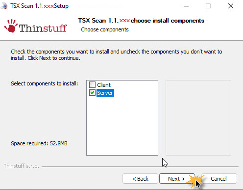 Component selection server