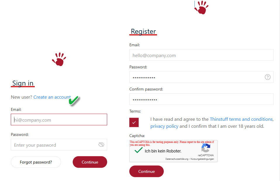 Register a Thinstuff account
