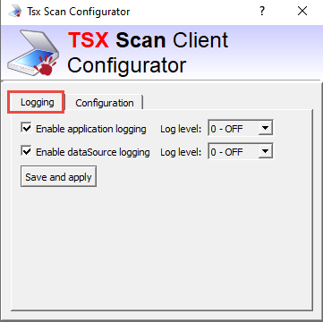 TSX Scan Scanner Test Utility - Logging