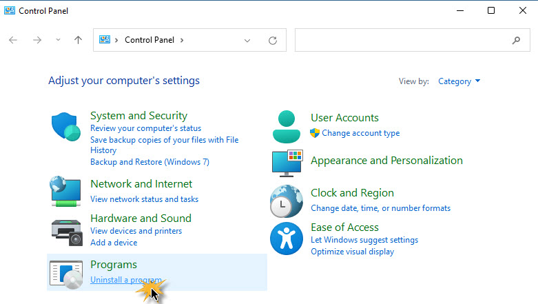 Uninstall Program