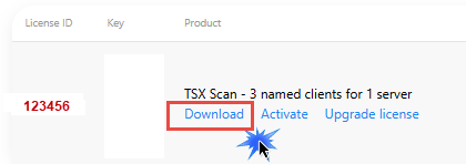 Download the upgraded license
