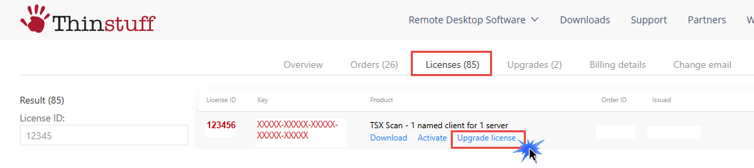 License Upgrade